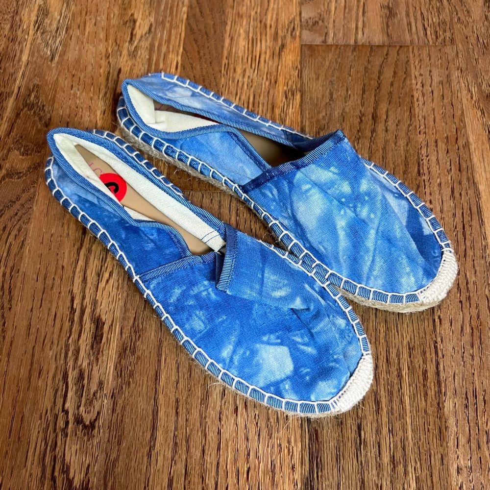 J Crew Blue Tie Dye Slip-on Espadrilles, 6
